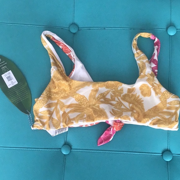 FARM Rio Woodcut Tie Front Bikini Top XL - Picture 4 of 5